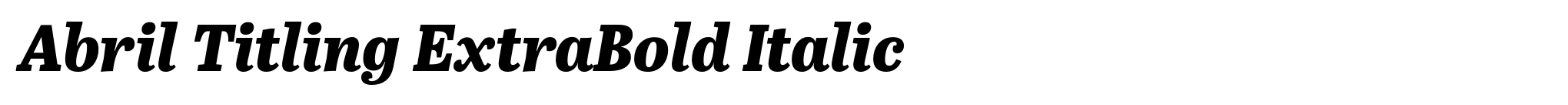 Abril Titling ExtraBold Italic image